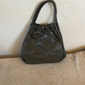 Lulu Dharma Olive Green Pleated Gathered Travel Tote